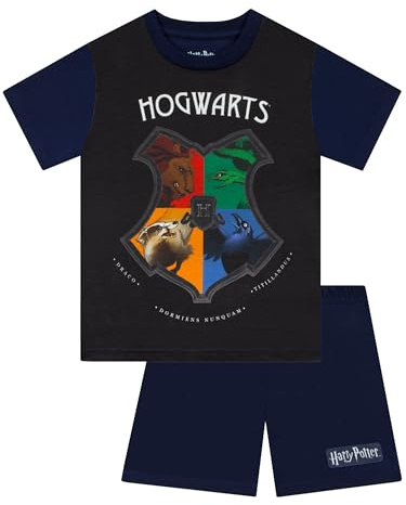 Harry Potter Schlafanzug Jungen, Hogwarts Crest Schlafanzüge Für Jungen, Hogwarts Schlafanzug Kurz
