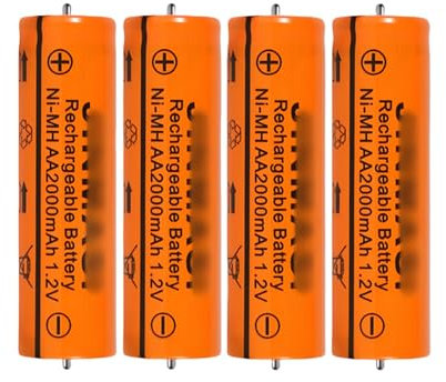 SHGTCOAP Batterie De Rasoir 2000mAh Compatible for Braun S3 Série 320S-4 340S-3 350CC-5 5776 3050S Rasoir(4 pcs)