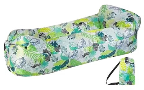 Generisch Aufblasbarer Safa Luftsofa Camping Sofa 240cm Schnellaufblasbar Wasserdicht Oxfordstoff Tragbar Garten Relax Sitzmöbel Windkraft Entfaltung Komfort Luft Sofa Couch