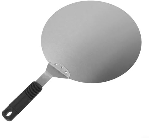 Pala per pizza resistente in acciaio inox, grande buccia di trasferimento in metallo con comoda impugnatura, strumento da cucina per pasticceria e pane da 30,5 cm