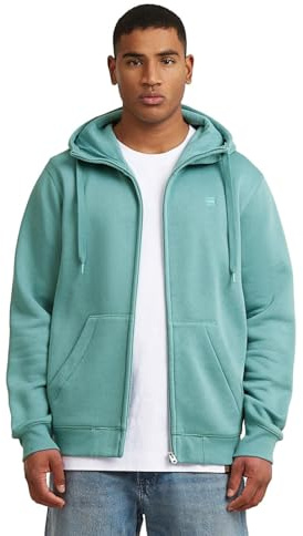 G-STAR Raw C.V. Men's Premium Core Zip Sweater Hooded Sweatshirt, Blue, L
