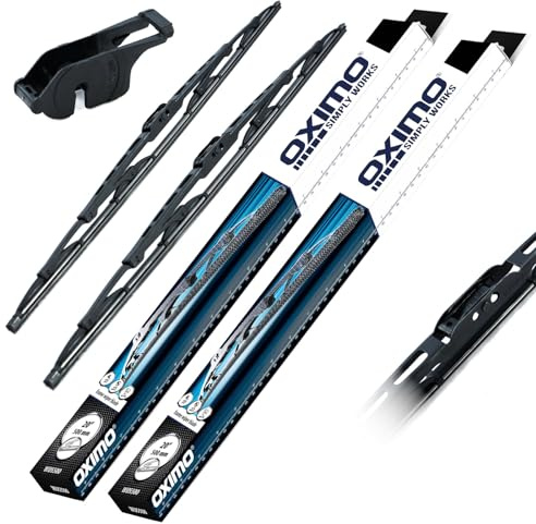 OXIMO SIMPLY WORKS Frontscheibenwischer für Renault Clio 1 I 06.1990-02.1994 Schrägheck, 2er Set Wischerblätter - links 450 mm, rechts 450 mm