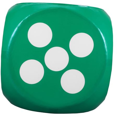 Uonlytech Dado Scrivibile Jumbo in Schiuma, Dado Grande Verde Angoli Arrotondati, Facile da Impugnare e Lanciare per Giochi in Classe e Feste