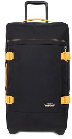 Eastpak Tranverz L Koffer 121L (79 x 40 x 33 cm), großer Reisekoffer mit Rollen, Robustes Gepäck mit 2 Fächern, Teleskopgriff & TSA-Schloss - Kontrast Mango
