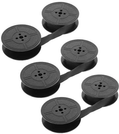 TOVINANNA 3 Stück Pack Farbband Doppelspule für Ältere Schreibmaschinen Nylon Schwarz Ersatz für kompatible Modelle Ne800 Ne3000 Breites Farbband für Heim und Bürogebrauch