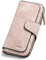 ANYWN Damen Vintage Geldbörse, Lange Portemonnaie mit Große Kapazität, Elegante und Süße Damen Geldbeutel Rosa