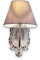 LOBERON Wandlampe Abondant, detailreiche Wandhalterung, nostalgische & romantische Wandleuchte, antikes Flair, Wohn-Accessoire, Polyester, Baumwolle, Polyresin, antikgrau