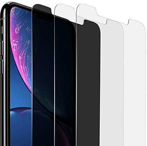 iPhone XR Panzerglas Schutzfolie Anti-Spähen Gehärtetem Glas Blickschutzfolie für Apple iPhone XR 6,1 Face ID Kompatibel mit 3D Kanten Vollständige Abdeckung Anti-Spy Sichtschutz 0.3mm