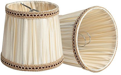 PIANUO Abat-jour A Pince en Tissu pr Luminaire Applique Murale Lustre (Dia. 100 * 125mm, Haut 110mm) Lot de 2