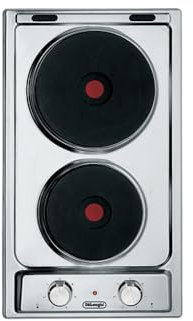 De Longhi Serie Domino Plaque électrique 2 feux 30 cm Inox
