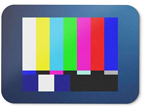 BLAK TEE Television Channel Offline Screen Mouse Pad 18 x 22 cm in 3 Colours Blue