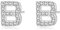 Aroncent Ohrringe Buchstabe 925 Sterling Silber Buchstaben Ohrstecker Initiale Ohrschmuck mit Zirkonia B