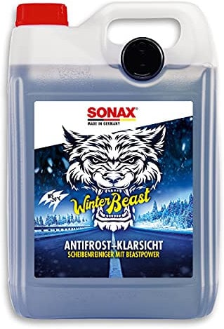 SONAX WinterBeast AntiFrost+KlarSicht Gebrauchsfertig bis -20 °C (5 Liter) schneller, schlierenfreier & effektiver Scheibenreiniger für den Winter, Art-Nr. 01355000