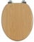 WOLTU Wooden Toilet Seat, Soft Close WC Seat with Strong Hinge Ideal for Standard Toilet Maple