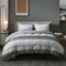 BEDSURE Bettwäsche 135x200 2teilig Bettbezug - Bettwäsche-Sets Grau 135 x 200 cm mit Kissenbezug 80x80 cm, ÖKO-TEX Wendebettwäsche Bedding Grau Gestreift Muster mit Reißverschluss