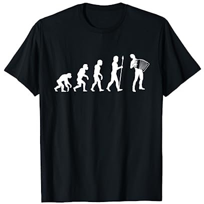 Akkordeon Evolution - Akkordeon Spieler Design T-Shirt