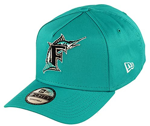 New Era Miami Marlins MLB Turquoise 9Forty A-Frame Adjustable Youth Cap - One-Size