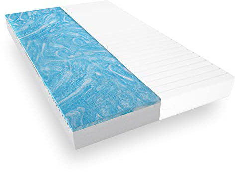 Mister Sandman Gelmatratze 140x200, hochwertige Matratze mit Gelauflage, Matratze mit Duo-Kern mit Mikrofaser Bezug Gelschaummatratze