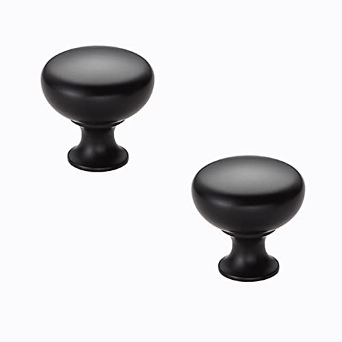 2 Stück Schwarz Massiver Küchengriff, 100% Reines Kupfer Möbel Schubladengriff mit Schraube Schrank Türgriffe Badezimmer Kommode Schlafzimmer Dekoration (Single hole)
