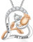 ENGRAWELRY Collier Femme Gravé Mamie Je t'aime en Argent 925 Pendentif Cœur et Rose avec Cristal Bijoux Cadeau Original pour Noël Fête des Grand-Mères Anniversaire