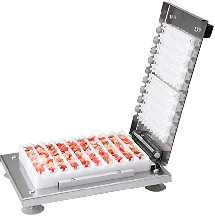MNSRRN Brochette de Viande, Machine à brochettes Commerciale Manuelle, brochette de Kebab, brochette de Barbecue, brochette en Acier Inoxydable