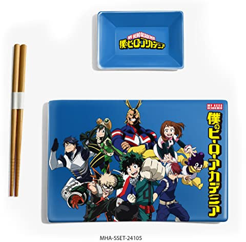 Just Funky My Hero Academia - Juego de Platos de Sushi, vajilla Japonesa Deku