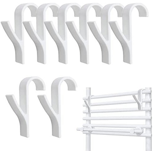 ANHORTS Gancho Radiador Toallero, 8 Piezas Colgadores pared, percha baño, Gancho para Radiador Toallero, Percha Radiador Toallero, Colgador Radiador Toallero (Blanco)