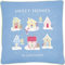 Greengate COTCUS40PLSH2802 Laura Homes Kissenhülle Dusty Blue p.pri 40 x 40cm (1 Stück)