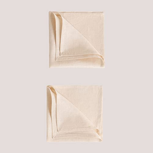 SKLUM 2er Set Servietten aus Leinen Zendan Beige Nude