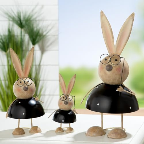 GILDE Metall Figur auf Wackelfeder Hase Flipp 20474