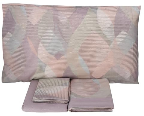 Vallesusa Loira Completo Lenzuolo Matrimoniale, Beige (Mauve)