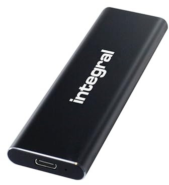 Integral SlimXpress Externe SSD | Festplatte Extern 1TB USB & USB-C 3.2 Gen 2 1050MB/s Lese- / 1000MB/s Schreibgeschwindigkeit, Aluminiumgehäuse, Plug & Play. Mac, PC, Xbox, Playstation kompatibel