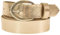 fashionchimp Basic Damengürtel aus 100% echtem Leder, glänzende Gürtel-Schließe, Breite ca. 2,8cm, Made In Germany (Eisgold-Solar, 115/BW100)