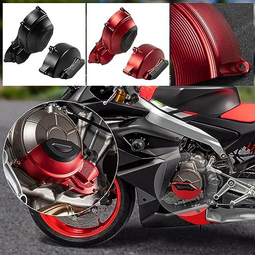 Motorrad RS 660 Motorschutz State Case Protector Rahmenschieberabdeckung Kompatibel mit A.prilia RS 660 RS-660 2020 2021 2022 Fallender Seitenschutz Rahmenschutz (Schwarz)