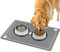 Dricar Tapis Gamelle Chien, Tapis d'alimentation pour Chat Super Absorbant, Tapis de Nourriture pour Animaux à Séchage Rapide, Tapis Bol Antidérapant pour Chien et Chat 40x60cm (Gris Clair)