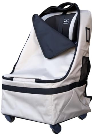 Autositz-Reisetasche für Flugzeug – gepolsterte Autositz-Reisetasche mit Rollen und Schultergurten – Babyflugzeug Reiseutensilien – Autositzträger für Flughafen – Gate Check Autositzbezug für