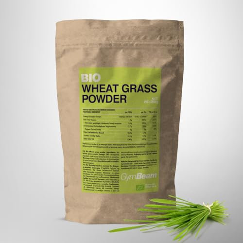 GymBeam Erba di Grano in Polvere BIO 200g, Superfood Ricco di Fibre e Clorofilla, Fonte di Proteine Vegetali, Ideale per Frullati e Succhi, Adatto ai Vegani, Super Greens in Polvere
