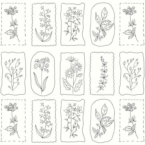 CiCiwind Black White Floral Wallpaper Peel and Stick Wallpaper 41×500cm Botanical Self Adhesive Contact Paper Thicken Sticky Back Plastic Waterproof Living Room Bedroom Wall Furniture Vinyl Film