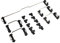 MX Tastiera meccanica Filco Plum Stabilizzatori Costar montati su piastra Pali di bilanciamento Filo rialzato 6.25u 2u Costar per interruttori MX Tastiera meccanica Big Key