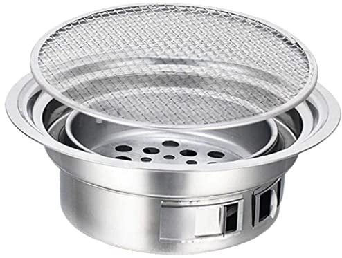 Duiaynke Premium Koreanischer Holzkohlegrill Tragbarer Holzkohleofen Tischgrill Holzkohlegrill für Outdoor Camping BBQ (ohne Plattengestell)