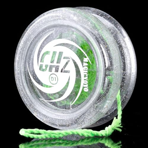 MAGICYOYO JoJo D1 GHZ, Reaktionsfähiges JoJo für Kinder, Verbessertes 2A Looping Yoyo, Kristallklare Erscheinung mit Laserpulver-Technologie, Enthält 5 JoJo Schnüre für Anfänger