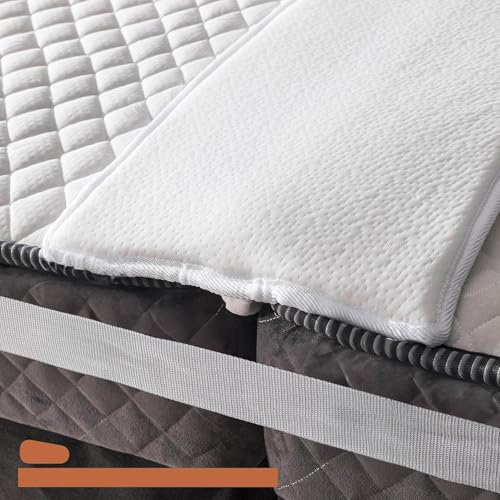 BEDIA 20,3 cm breite Bettbrücke für Doppelbetten und King-Size-Betten, geteilter Lückenfüller für verstellbare Betten, rutschfestes Design, gut für Doppelbetten mit einer Breite von 20,3 cm und einer