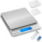 GAOUTO Digitale Küchenwaage, 1kg/0.01g USB Aufladen Feinwaage, Hochpräzise Digital Kaffee Skala Digitalwaage, Küchenwaage Digital, Edelstahl Wiegefläche, Perfekt um Schmuck, Münzen, zum Backen