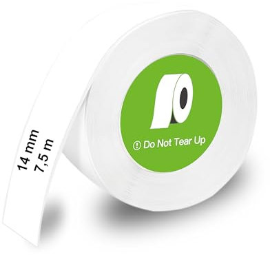 Olympia Etiketten Endlos Etikettenrolle weiß | Etiketten für Etikettendrucker | Etikettenband 14x40mm | Label für P22 Drucker | Labeldrucker Etiketten | Unbeschichtet | 180 Stück pro Rolle