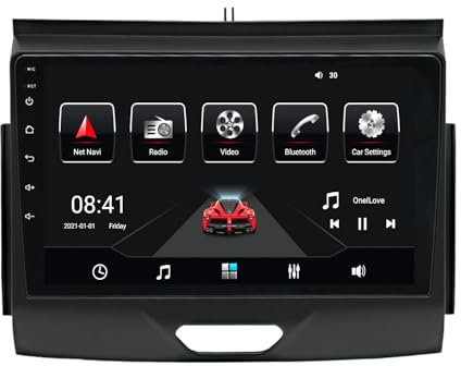 9 Android 13 Car Radio Für Ford Ranger 2015-2020 Autoradio USB Bluetooth 8 Core Autoradio DAB+Radio CarPlay Android Auto Navi Bluetooth DAB+Radio WiFi FM Radio (8GB RAM+128GB ROM)