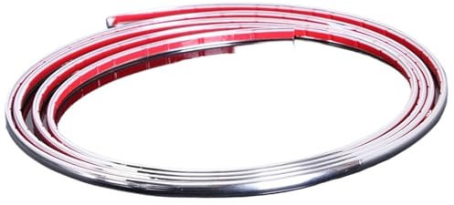 LIZHAYG Auto Zierleiste Chrom Zierleisten Armatur 4mm x 6m Auto Chrom Styling Dekoration Form Trim Streifen Band DIY Schutz Aufkleber Abdeckung Helle Streifen Stoßstange zubehör