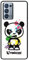 FunKaz Coque pour Oppo Reno 6 Pro (5G) - Panda Boo© Paintball Color Flash - Coque Humour - Coque Noire TPU