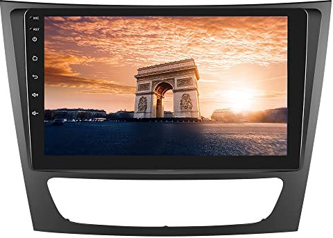 Radio de coche Android 13 de 8 núcleos 4 + 64 G para Mercedes Benz Clase E CLS W211 W219 2005 – 2008 con coche Carplay Android, radio de pantalla táctil de 9 pulgadas con Bluetooth WiFi GPS FM/RDS