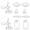 Momlacto Pump Parts Compatible with Spectra S1/S2/9Plus Breastpump, 2Set Replacement Parts Include Flange,Duckbill Valve,Backflow Protector,Tube,Bottle, Not Original Spectra Accessories (15mm Flange)
