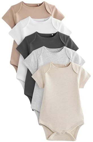 NEXT Baby Essential Kurzärmelige Bodys, 5er-Pack